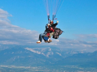  Vuelo en parapenle biplaza y cordillera del Mont Blanc 